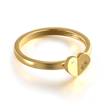 R471 - 18K gold heart-shaped diamond Ring